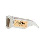 Unisex Plaque Sunglasses // White