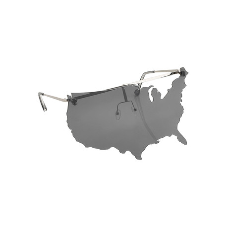 Unisex Map Sunglasses // Gray