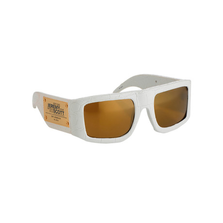 Unisex Plaque Sunglasses // White
