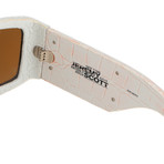 Unisex Plaque Sunglasses // White