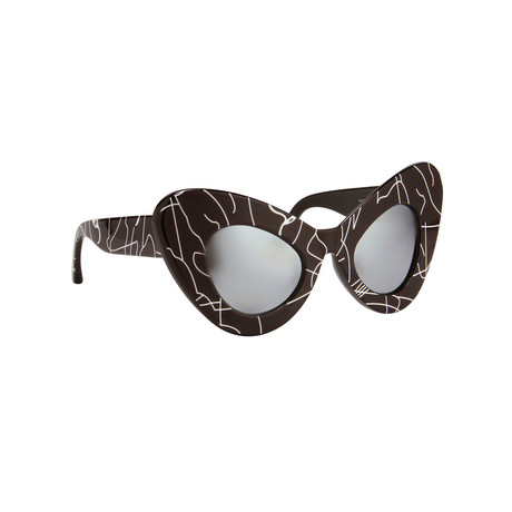 Unisex Cateye Sunglasses // Black, White