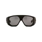 Unisex Leather Sunglasses // Black