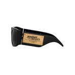 Unisex Plaque Sunglasses // Black