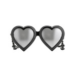 Unisex Heart Sunglasses // Black