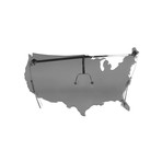 Unisex Map Sunglasses // Gray