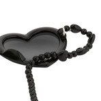 Unisex Heart Sunglasses // Black