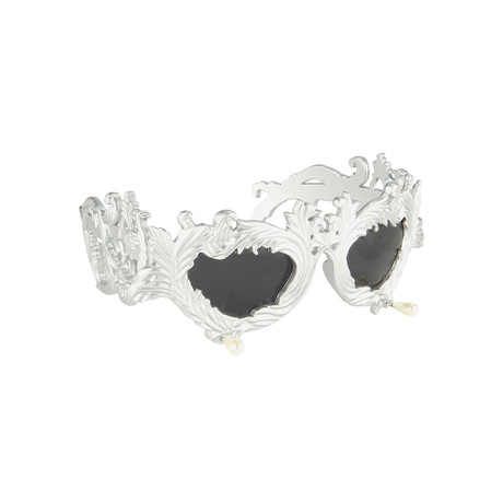 Unisex Flourish Sunglasses // Silver