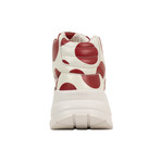 Women's 'Regis' Spot Print High-Top Sneakers // White (US: 5.5)