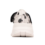 Women's Spotted Animal Print Leather Sneakers // White (US: 5)