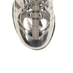 Women's Metallic Leather Union Sneakers // Silver (US: 5)