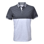 Two Tone Slim Fit Polo Shirt // Gray (XS)