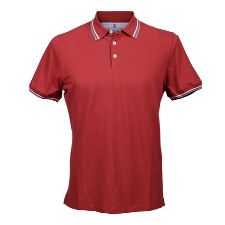 Brunello Cucinelli // Slim Fit Polo Shirt V4 // Red (XS)