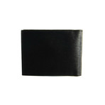 Textured Money-Clip Bi-Fold Wallet // Black