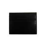 Fendi // Embossed Text Cardholder Wallet // Black