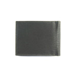 Textured Money-Clip Bi-Fold Wallet // Gray