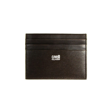 Textured Cardholder Wallet // Brown