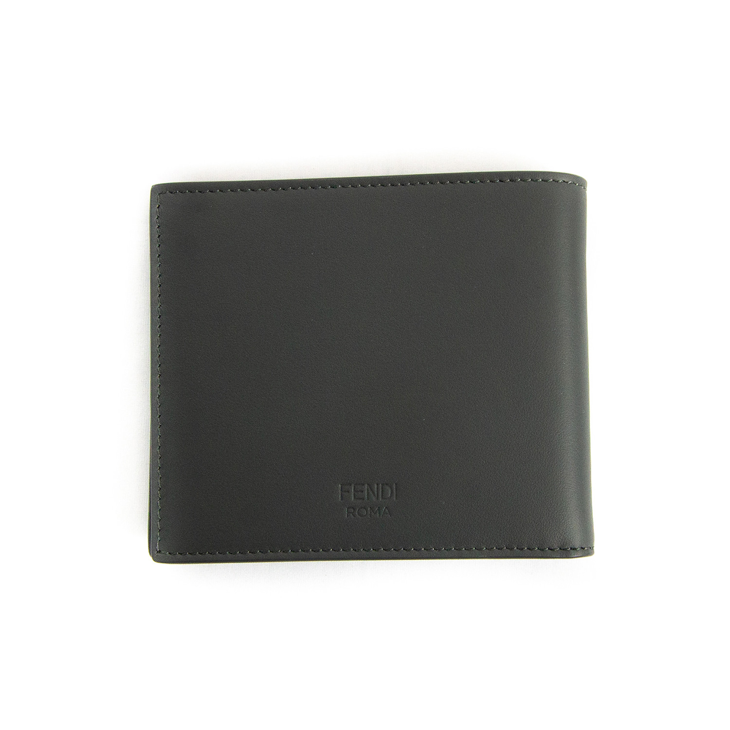 Fendi Bi-fold Wallet With Logo in Metallic for Men