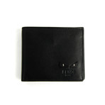 Fendi // Embossed Eyes Bi-Fold Wallet // Black