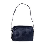 Bottega Veneta // Woven Leather Side Bag // Navy