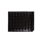 Bottega Veneta // Woven Leather Wallet // Brown