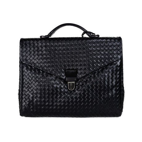 Bottega Veneta // Woven Leather Handbag // Black