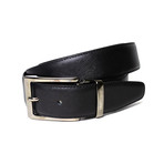 Textured Leather One-Size Belt // Black