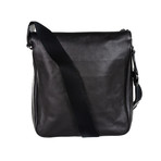 Bottega Veneta // Woven Front Panel Side Bag // Black