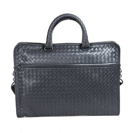 Bottega Veneta // Woven Leather Handbag // Gray