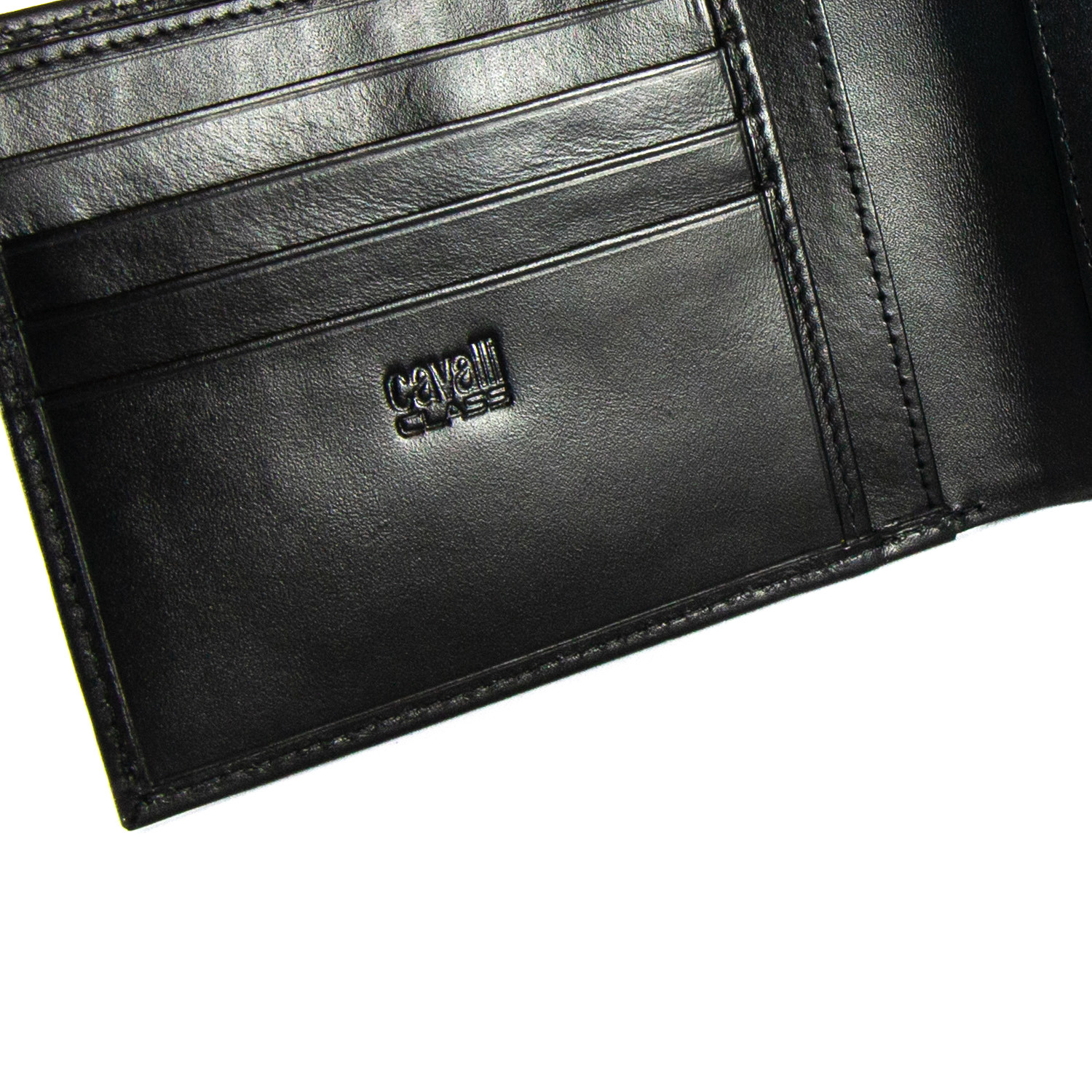 Cavalli Class // Smooth Bi-Fold Wallet // Black - Roberto Cavalli ...