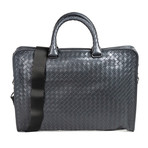 Bottega Veneta // Woven Leather Handbag // Gray