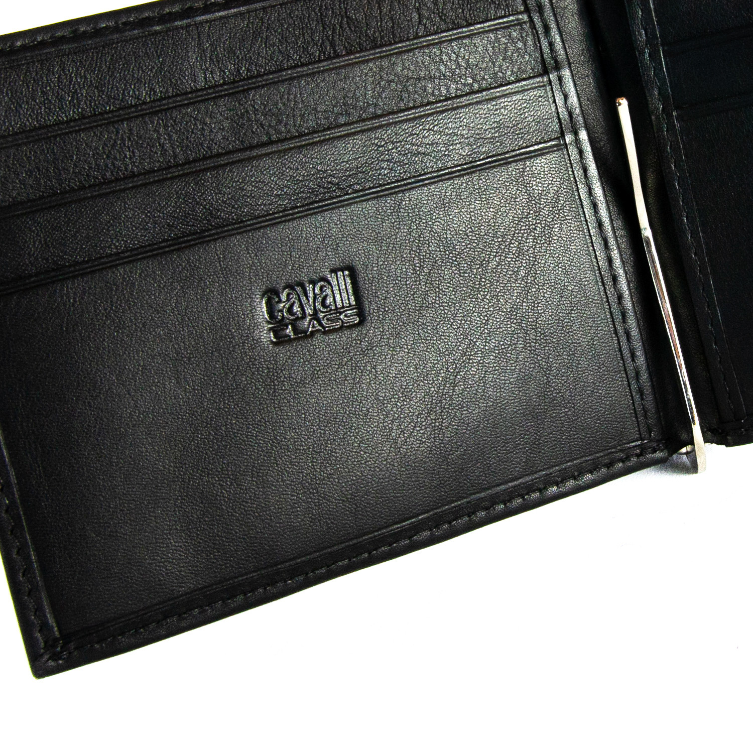 Smooth Money-Clip Bi-Fold Wallet // Black - Roberto Cavalli - Touch of ...