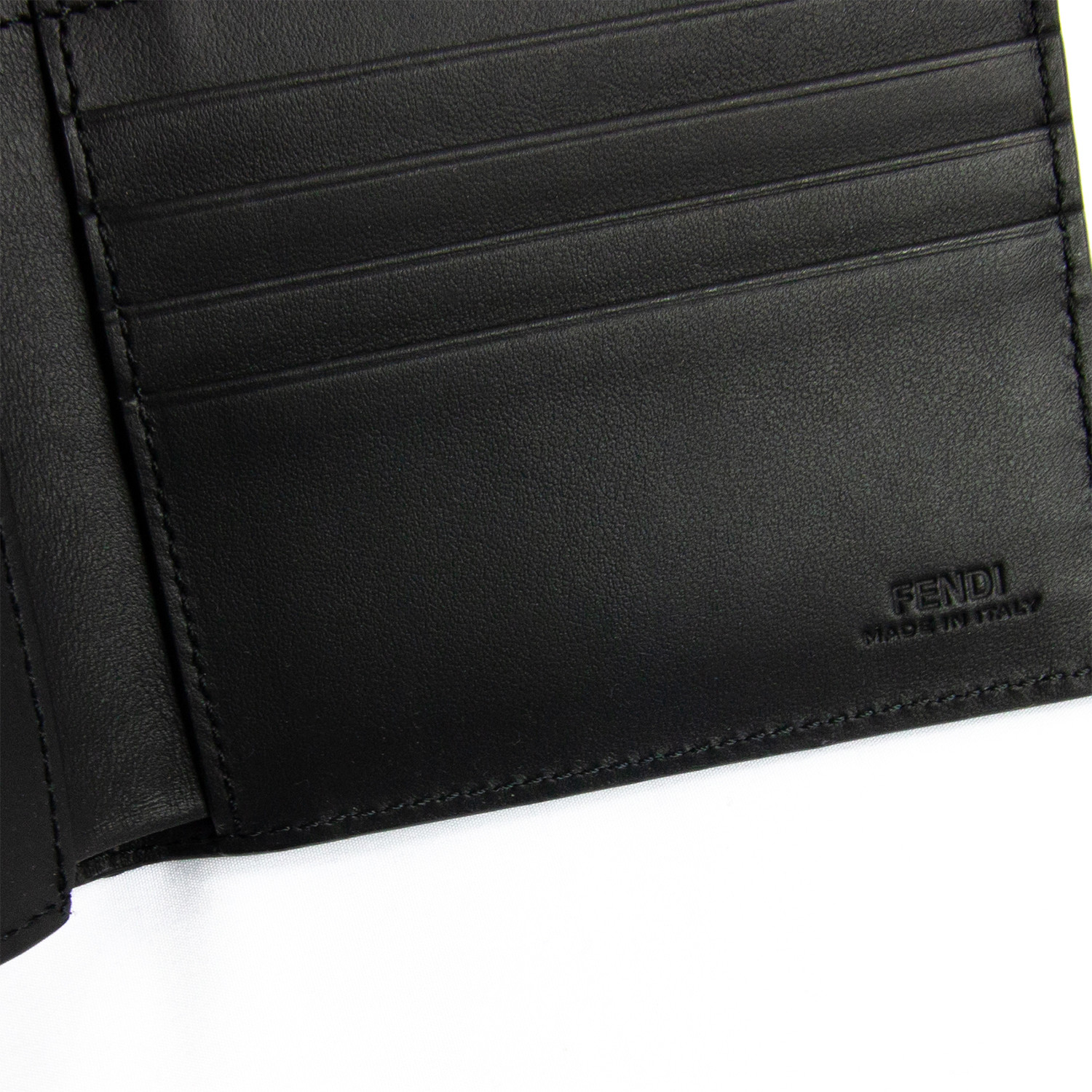 Fendi // Gold Eye Bi-Fold Wallet // Black - Designer Bags, Wallets ...