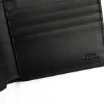 Fendi // Gold Eye Bi-Fold Wallet // Black