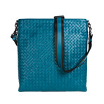 Bottega Veneta // Woven Leather Handbag // Blue