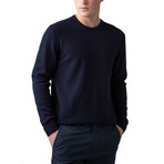 Cashmere Crew Neck Sweater // Navy (XL)