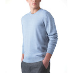 Merino Wool Crew Neck Sweater // Blue (XL)