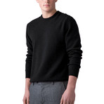 Wool Crew Neck Sweater // Black (XS)