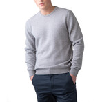 Wool Crew Neck Sweater // Silver (2XL)