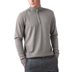 Cashmere 1/4 Zip Sweater // Otter (S)