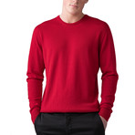 Merino Wool Crew Neck Sweater // Classic Red (S)