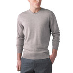 Merino Wool Crew Neck Sweater // Natural (L)