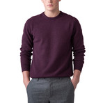 100% Lambswool Sweater Crew Neck // Black Grape (M)