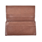 Textured Leather Wallet // Brown
