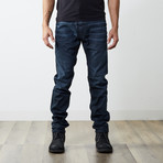 Tepphar Slim Carrot Jeans // Black + Blue // 32" Inseam (28WX32L)