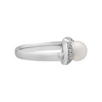Salvini 18k White Gold Diamond + Pearl Ring // Ring Size: 6.75 // Pre-Owned