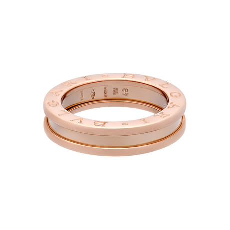 Bulgari 18k Rose Gold B.Zero1 1 Band Ring // Ring Size: 4.75 // Pre-Owned