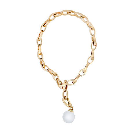 Baccarat 18k Yellow Gold Crystal Ball Bracelet // Pre-Owned