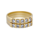 Salvini 18k Yellow Gold 2 Row Diamond Ring // Ring Size: 7.25 // Pre-Owned