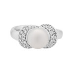 Salvini 18k White Gold Diamond + Pearl Ring // Ring Size: 6.75 // Pre-Owned