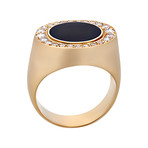 Mikimoto 18k Yellow Gold Diamond Moonstone Ring // Ring Size: 6 // Pre-Owned